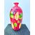Heavy sommerso glass vase with floral murrine and silver leaf inclusions.Toso, Murano.     