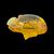 Pesce in cristallo pesante giallo paglierino.Daum,Francia.