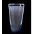Black sommerso glass vase with silver leaf inclusion. Murano.     