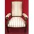 English armchair with striped fabric