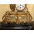Table clock in gilded antimony and alabaster