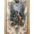 Screen in lacquered wood with paintings on canvas France early 20th century.