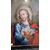 Glass painting depicting "Sacred Heart of Jesus" from the late 1700s