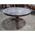 Oval center table in mahogany wood and top in Sant'Anna gray marble _ Take new photos