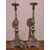 PAIR OF CANDLESTICKS IN GOLDEN SILVER WOOD AND MIXTURE FROM THE EARLY 1900s AUSTRIA