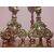 PAIR OF CANDLESTICKS IN GOLDEN SILVER WOOD AND MIXTURE FROM THE EARLY 1900s AUSTRIA