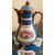 Caffettiera/teiera con piatto in porcellana francese dipinta a mano epoca fine '800
