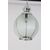 Lantern in satin glass and modern 1950s steel. Chandelier. ok vintage plant