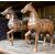 dars487 - pair of wooden horses, period &#39;7 /&#39; 800, mis. cm l 7 xh 30 x d. 30     