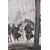 : Antique print depicting soldiers on horseback. "The attack". Italy, 19th century in frame!