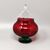 1960s Astonishing Red and Green Jar in Empoli Glass by Rossini. Made in Italy