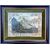 Silver plate engraved and framed with naval scene and Mont St. Michel. Italy     