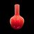 Vaso incamiciato ‘cinese’ color mattone di forma globulare con collo rastremato.Venini,Murano.