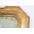 : Antique half-800 Lombard gold leaf tray mirror. Mercury mirror!