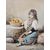 Dipinto tecnica ad acquarello raffigurante Giovane Fanciulla - epoca metà '800