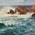 SEA PAINTINGS, SEA WITH CLIFF, OIL ON CANVAS, PAINTERS OF THE 900. (QM194)