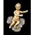 Figure of a putto in carved and gilded wood on painted clouds.Liguria     