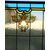 pan344 - colored glass window, period &#39;900, measures cm l 57 xh 80     