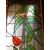 pan347 - pair of stained glass windows, period &#39;900, measures cm l 70/63 xh 137     