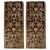Pair of brown velvet panels with hand print - B / 1778 -     