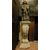 dars432 - statuina in legno con colonna in cemento
