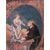 Painted on glass: Saint Anthony with the Child Jesus, &#39;700     