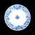 Majolica plate with Rouen-style blue decoration.Lodi manufacture (Coppellotti or Rossetti).     