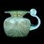Globular jar with everted edge with curled handle and combed motif. Loetz manufacture. Czech Republic.     