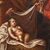 Antico dipinto religioso Sacra Famiglia del XVIII secolo