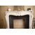 French pompadour fireplace in white Carrara marble with reducer     