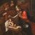 Antique religious painting Holy Family from 18th century