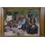 Scena contadina, inizio XX secolo, dipinto olio su tavola firmato
