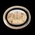 Oval brooch in gilded silver with micromosaic depicting St. Peter&#39;s Square, Rome     