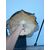 Lace and silk parasol umbrella cover.     