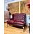 Queen Ann sofa in red leather     