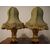 Antiche piccole lampade italiane del 1800 dorate foglia oro 