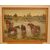 Antico quadro est europa del 1800 Olio su tela raffigurante "Soldati con cavalli"