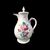 Caffettiera in porcellana policroma con decoro alla rosa,Manifattura di Ginori Doccia.