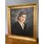 Antico dipinto olio su tela volto di ragazza datato 1939 cornice antica art decò  . Mis cm 63 x 76 