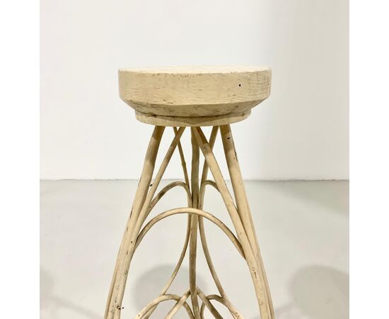 Carved Wood Pedestal Table, 1950s.