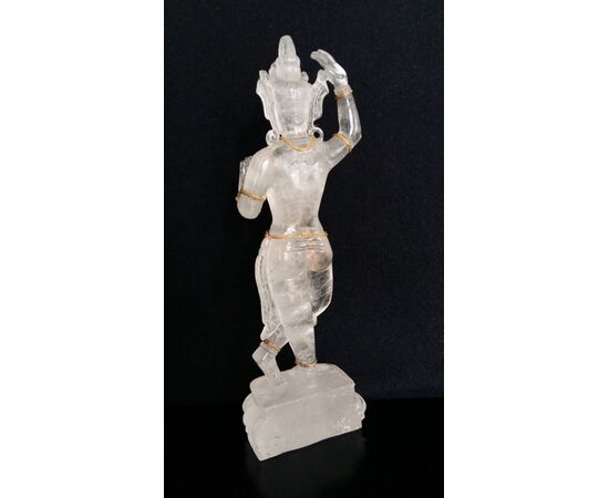 Statua Tara danzante cristallo di rocca