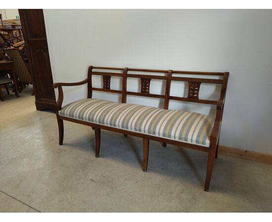 Divano impero in noce - primi 800 - sofà divanetto - restaurato!