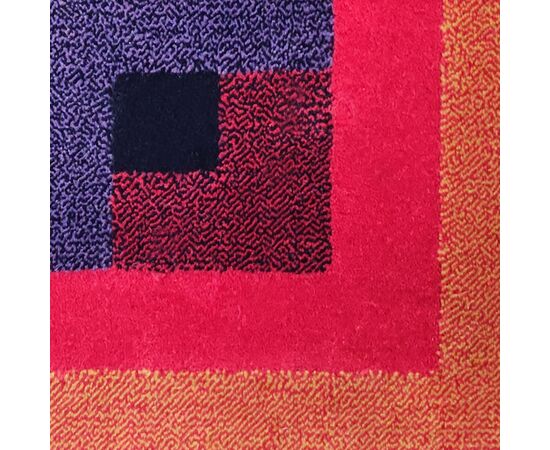 1980s Gorgeous Geometric Italian Woolen Rug by Missoni for T&J Vestor