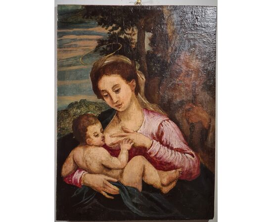 77. Scuola Bolognese fine XVIII secolo "Madonna del latte"