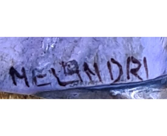 33. “Maternità” ceramica policroma a lustro, firmata Melandri