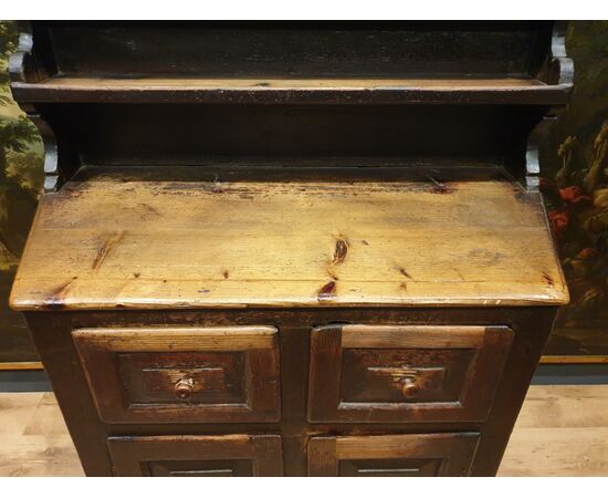 Rustic sideboard of the nineteenth century from the Cortina d&#39;Ampezzo area     