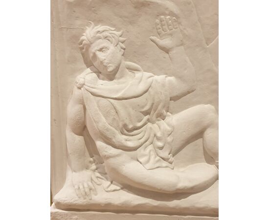 ART DECO HIGH RELIEF IN PLASTER CAIN AND ABEL     