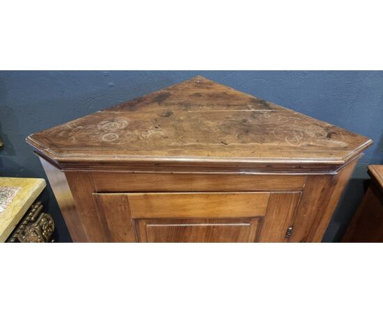 EMPIRE TABLE WITH ORIGINAL WALNUT MARBLE COVER     