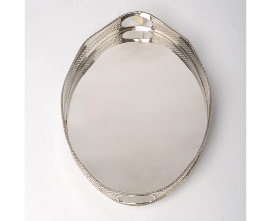 Antico vassoio inglese in silver-plate - O/7592 -