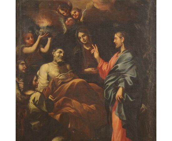 Transito di San Giuseppe, antico dipinto del XVII secolo
